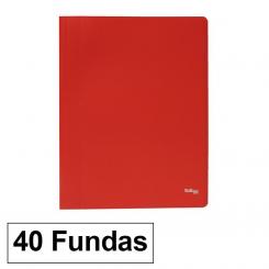 Carpeta Fundas Plus A4 Eco 40F Rojo