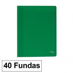 Carpeta Fundas Plus A4 Eco 40F Verde