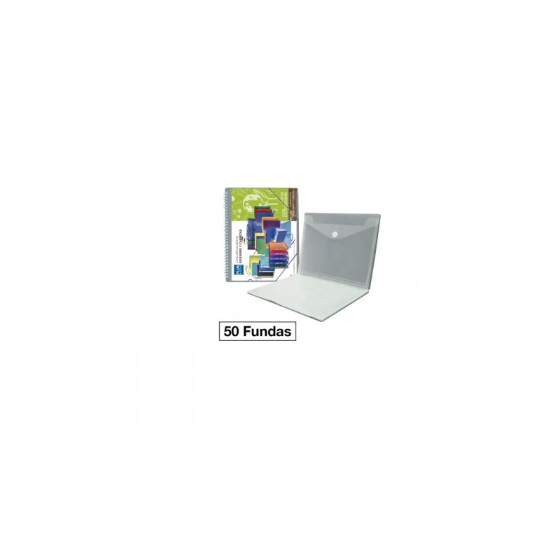 Carpeta Fundas PLUS con espiral y gomas 50F Gris