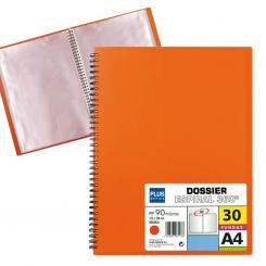 Carpeta Fundas Plus Espiral 30F Naranja