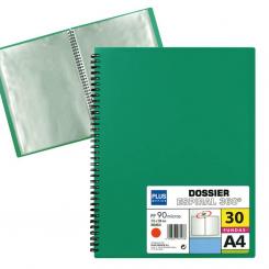 Carpeta Fundas Plus Espiral 30F Verde