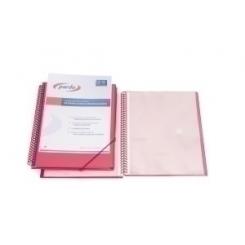 Carpeta Fundas (Tarifario) Pardo Studio Style Espiral Pp Fº 40 F. Rosa