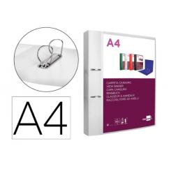 Carpeta LIDERPAPEL canguro 2 anillas 40 mm mixtas polipropileno DIN A4 transparente