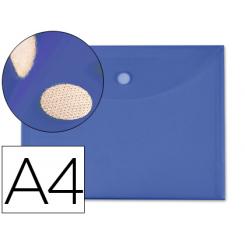 Carpeta LIDERPAPEL dossier A4 cierre de velcro azul