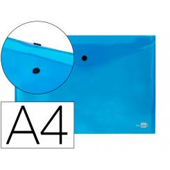 Carpeta LIDERPAPEL dossier broche 34042 polipropileno DIN A4 azul transparente 50 hojas
