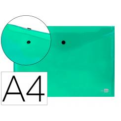 Carpeta LIDERPAPEL dossier broche 34043 polipropileno DIN A4 verde transparente 50 hojas