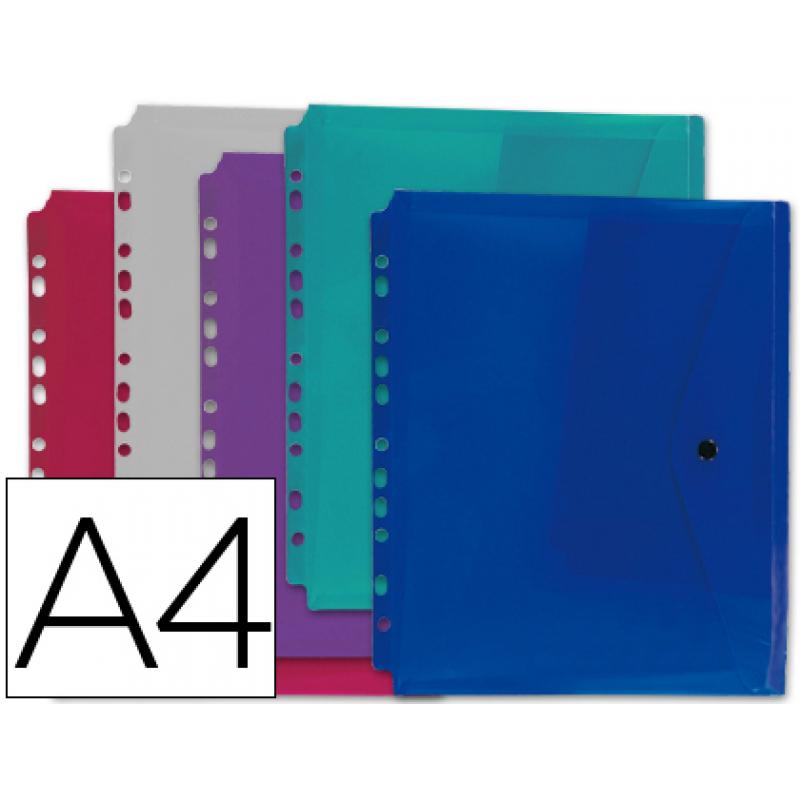 carpeta-liderpapel-dossier-broche-36669-polipropileno-din-a4-pack-de-5-colsurtidos-transparente-multitaladro