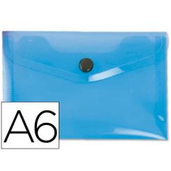 Carpeta LIDERPAPEL dossier broche 44232 polipropileno DIN A6 azul translucido