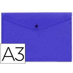 Carpeta LIDERPAPEL dossier broche 44242 polipropileno DIN A3 azul translucido