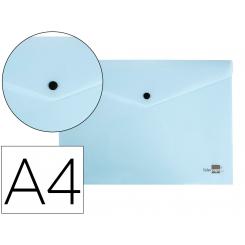 Carpeta LIDERPAPEL dossier broche polipropileno DIN A4 celeste opaco 50 hojas