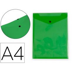 Carpeta LIDERPAPEL dossier broche polipropileno DIN A4 formato vertical con fuelle verde translucido