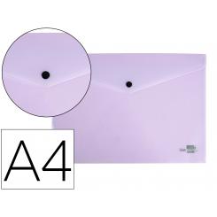 Carpeta LIDERPAPEL dossier broche polipropileno DIN A4 lavanda opaco 50 hojas
