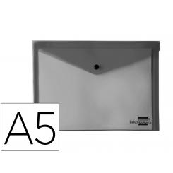 Carpeta LIDERPAPEL dossier broche polipropileno DIN A5 negro opaco