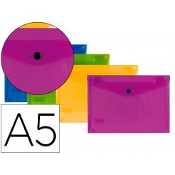 Carpeta LIDERPAPEL dossier broche polipropileno DIN A5 pack de 4 colores surtidos