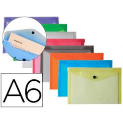Carpeta LIDERPAPEL dossier broche polipropileno DIN A6 pack de 12 colores surtidos