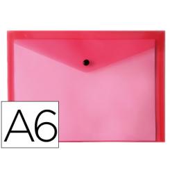 Carpeta LIDERPAPEL dossier broche polipropileno DIN A6 rojo transparente