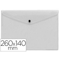 Carpeta LIDERPAPEL dossier broche polipropileno tamaño sobre americano 260x140mm transparente