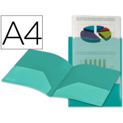 Carpeta LIDERPAPEL dossier dos bolsas canguro 45683 polipropileno DIN A4 verde