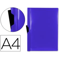 Carpeta LIDERPAPEL Dossier Pinza Lateral 45322 Polipropileno DIN A4 Azul 60 Hojas Pinza Deslizante