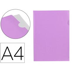 Carpeta LIDERPAPEL dossier uñero polipropileno DIN A4 lavanda opaco 20 hojas