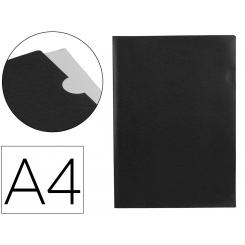 Carpeta LIDERPAPEL dossier uñero polipropileno DIN A4 negro opaco 20 hojas