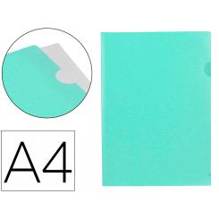 Carpeta LIDERPAPEL dossier uñero polipropileno DIN A4 verde manzana opaco 20 hojas