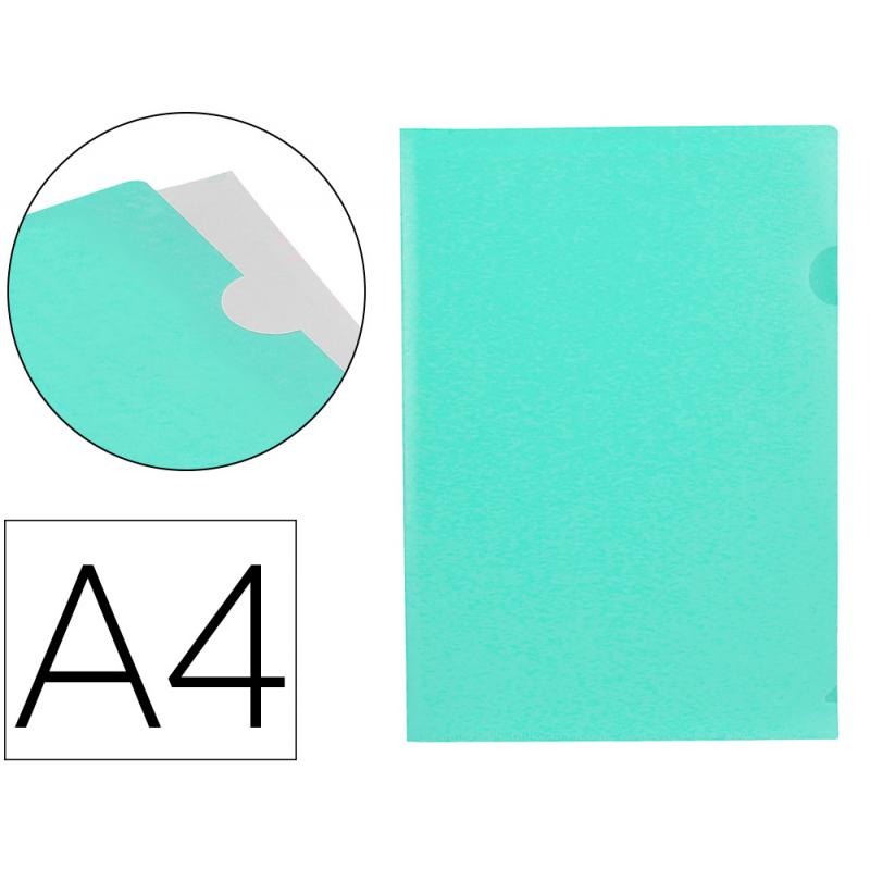 carpeta-liderpapel-dossier-unero-polipropileno-din-a4-verde-manzana-opaco-20-hojas
