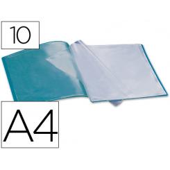 Carpeta LIDERPAPEL Escaparate 37903 10 Fundas Polipropileno DIN A4 Verde