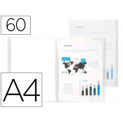 Carpeta LIDERPAPEL escaparate 47074 60 fundas polipropileno DIN A4 transparente translucido