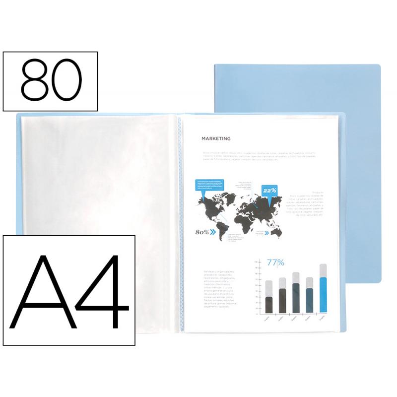 carpeta-liderpapel-escaparate-80-fundas-polipropileno-din-a4-celeste-opaco
