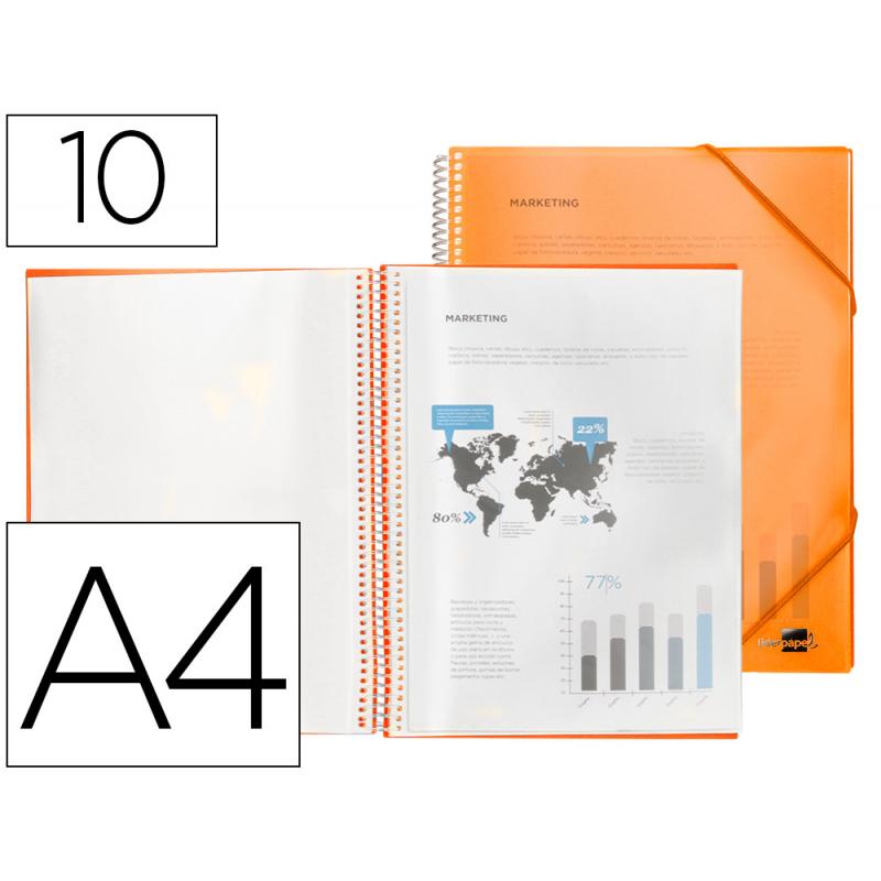 carpeta-liderpapel-escaparate-con-espiral-10-fundas-polipropileno-din-a4-naranja