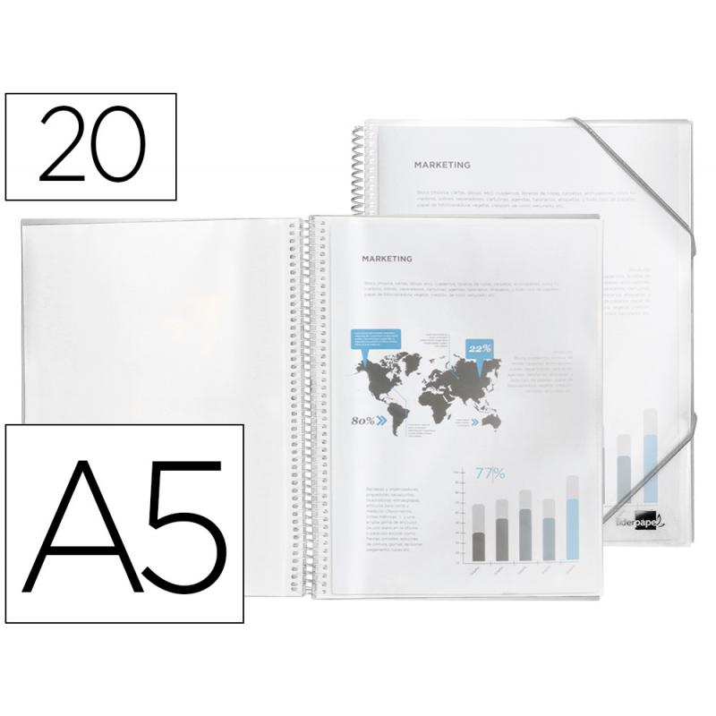 carpeta-liderpapel-escaparate-con-espiral-20-fundas-polipropileno-din-a5-transparente