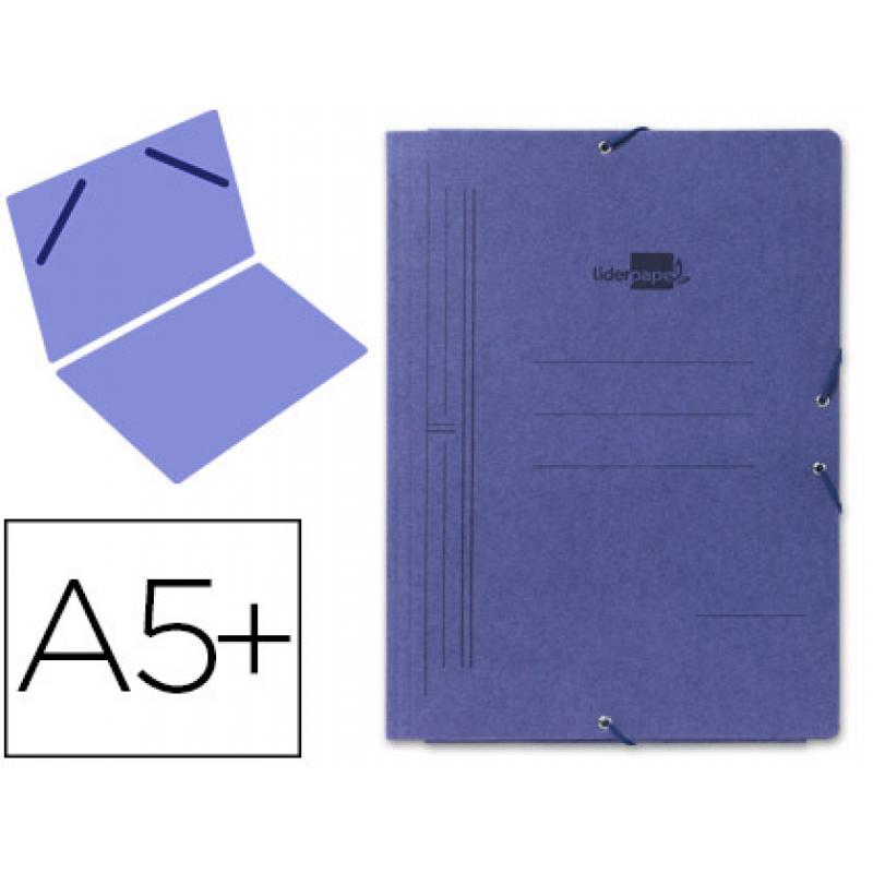 carpeta-liderpapel-gomas-cuarto-sencilla-carton-pintado-azul