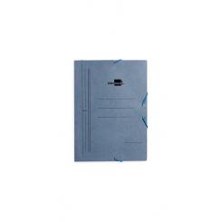 Carpeta LIDERPAPEL gomas folio 3 solapas carton pintado azul 410 g/m2