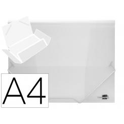 Carpeta LIDERPAPEL gomas solapas 34964 polipropileno DIN A4 transparente translucido