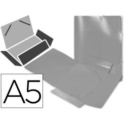 Carpeta LIDERPAPEL gomas solapas 34974 polipropileno DIN A5 incolora