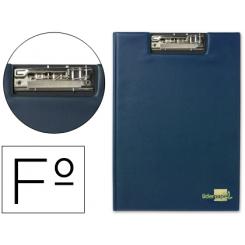 Carpeta LIDERPAPEL miniclip superior folio plastico azul