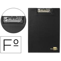Carpeta LIDERPAPEL miniclip superior folio plastico negro