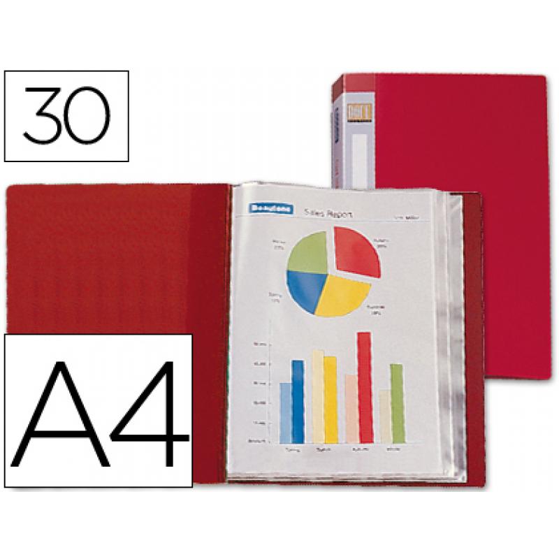 carpeta-liderpapel-personaliza-37020-30-fundas-polipropileno-din-a4-roja-lomo-personalizable