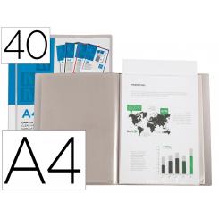 Carpeta LIDERPAPEL personaliza 40 fundas canguro polipropileno DIN A4 transparente portada y lomo