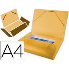 Carpeta LIDERPAPEL portadocumentos 36851 polipropileno DIN A4 naranja serie frosty lomo 25 mm