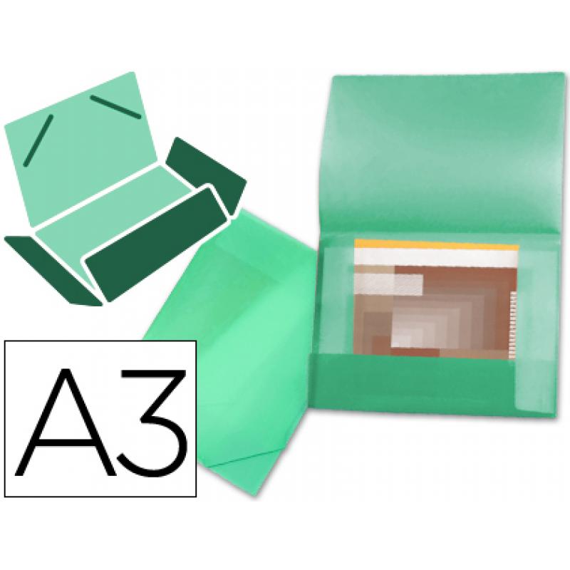 carpeta-liderpapel-portadocumentos-44803-solapas-polipropileno-din-a3-verde-translucido-lomo-flexible