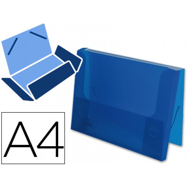 carpeta-liderpapel-portadocumentos-gomas-36932-polipropileno-din-a4-azul-translucido-lomo-25-mm