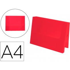 Carpeta LIDERPAPEL portadocumentos polipropileno dinA4 rojo translucido lomo 50 mm