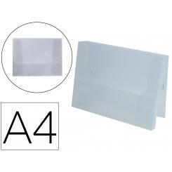 Carpeta LIDERPAPEL portadocumentos polipropileno dinA4 transparente translucido lomo 50 mm