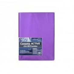 Carpeta Office Box de 80 Fundas A4 Morado SUPRA