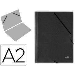 Carpeta planos LIDERPAPEL A2 carton gofrado n 12 negro