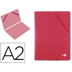 Carpeta planos LIDERPAPEL A2 carton gofrado n 12 rojo