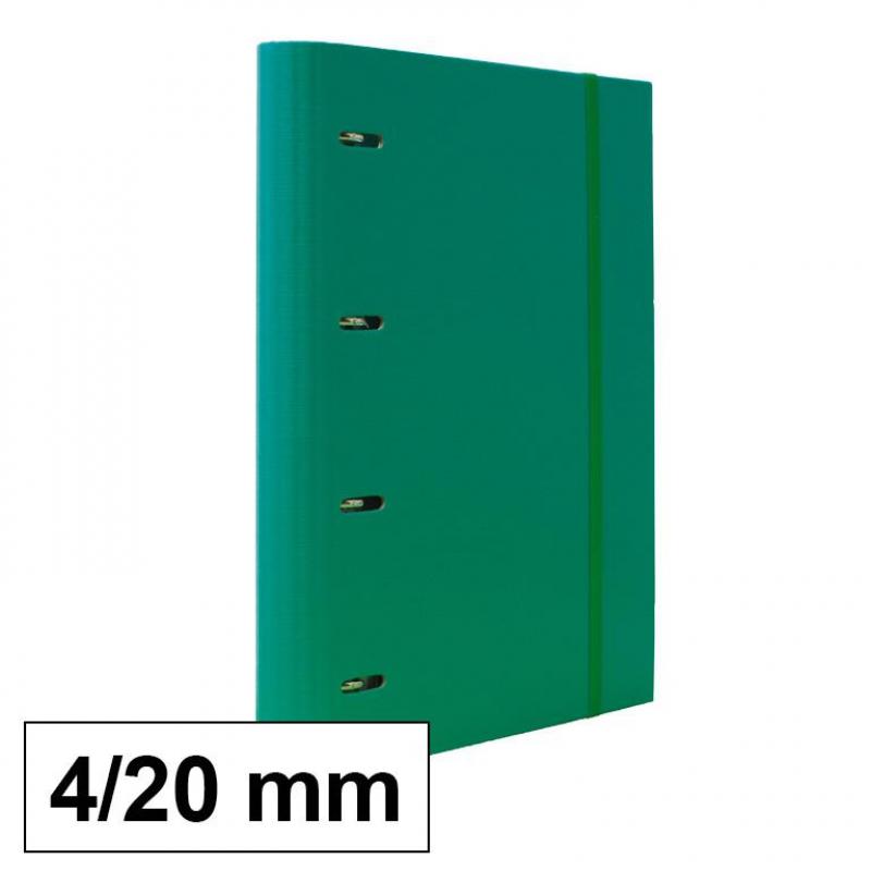 carpeta-plus-pp-c-4-anillas-20-mm-con-recambio-verde