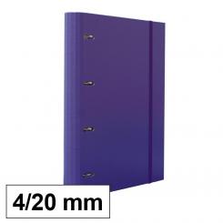 Carpeta Plus PP/C 4 anillas 20 mm con recambio Violeta